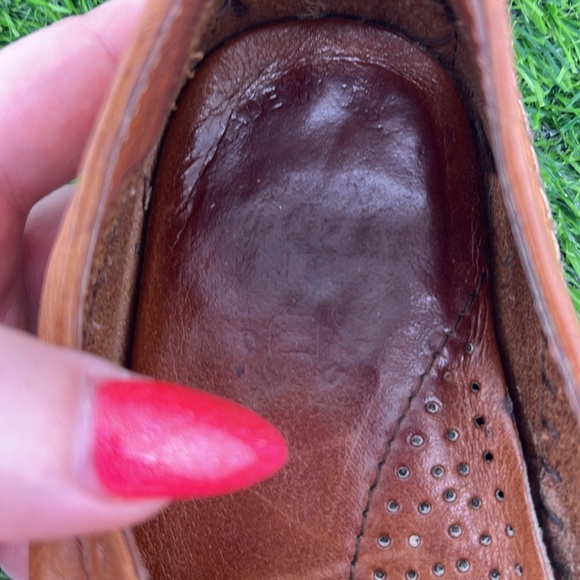 Vintage Dexter Basket Weave Toe Tan Lace-Up Leather Loafers | USA | 9M - Picture 9 of 13